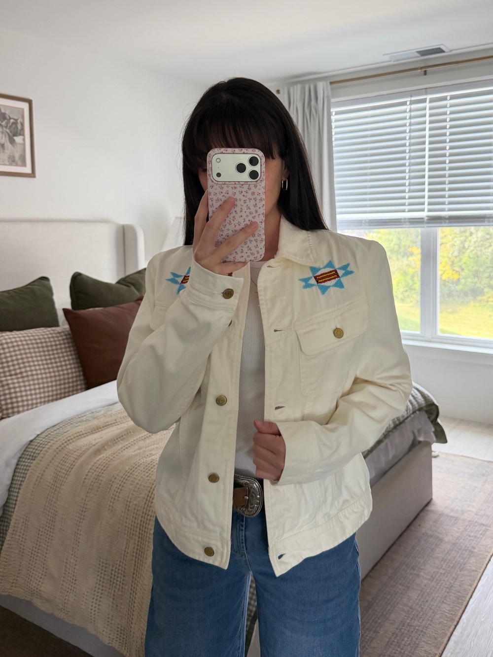 Ralph Lauren White Denim Jacket | M